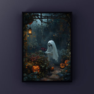 Póster Ghost Gardener Dark Garden Cosy Halloween
