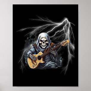 Póster Ghost Guitar Guay Guitar Player Skeleton Hands Gui