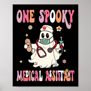 Póster Ghost Halloween CMA asistente médico fantasmal N