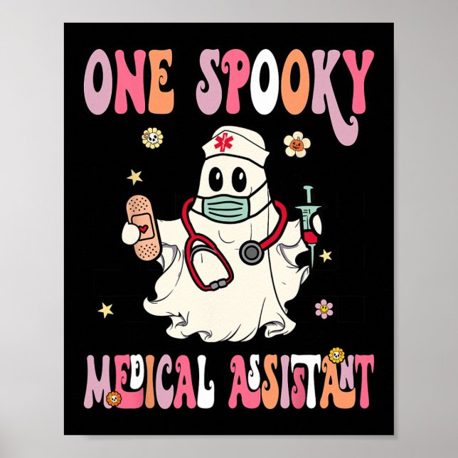 Póster Ghost Halloween CMA asistente médico fantasmal N (Frente)