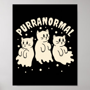 Póster Ghost Huning Gato Investigador Paranormal Resto Fa