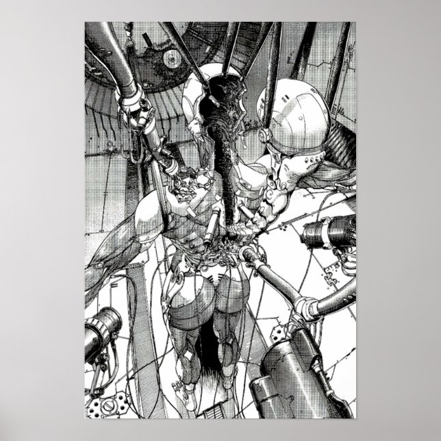 Póster Ghost in the shell man machine interface (Frente)