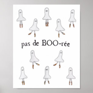 Póster Ghost Pas De Boo-rée Llet Dancer Halloween