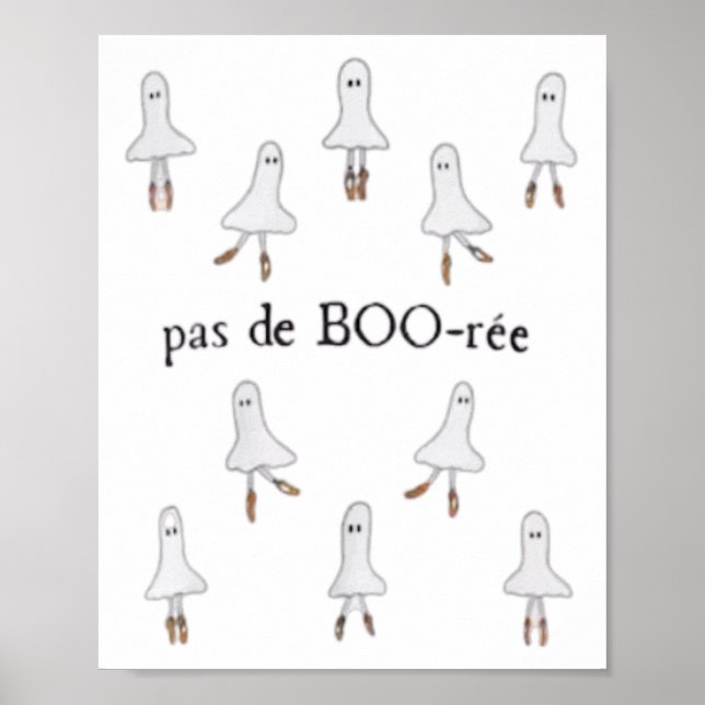 Póster Ghost Pas De Boo-rée Llet Dancer Halloween (Frente)