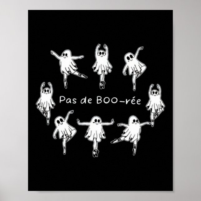 Póster Ghost Pas De Boo-rée Llet Dancer Halloween (Frente)