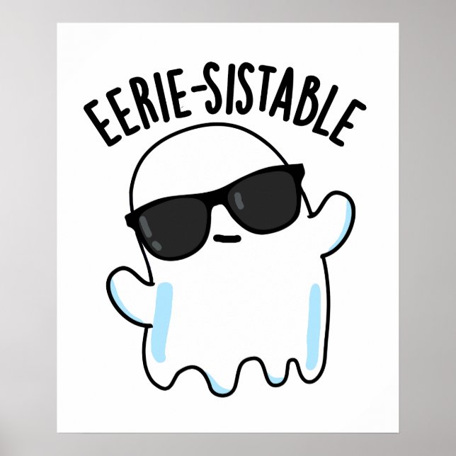Póster Ghost Pun, divertido y con estilo de Eerie (Frente)