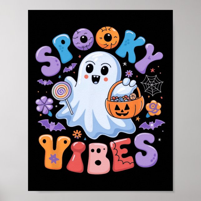 Póster Ghost Retro Groovy Fantasma Gir (Frente)