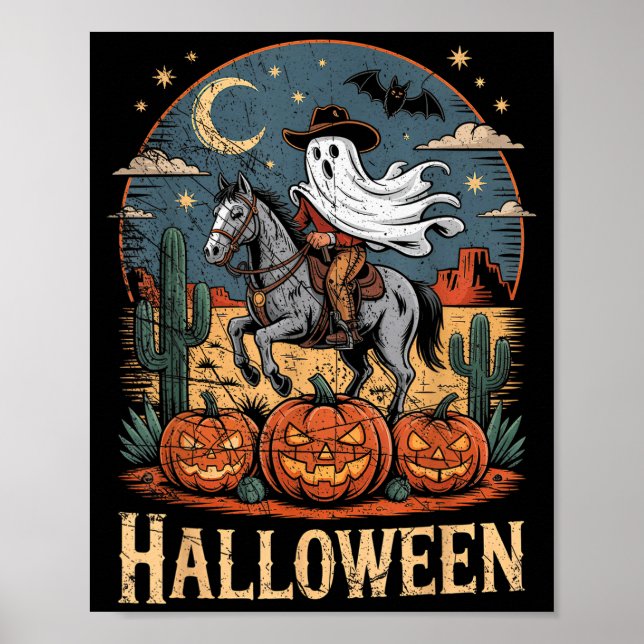 Póster Ghost Riding Horse Halloween Season  (Frente)