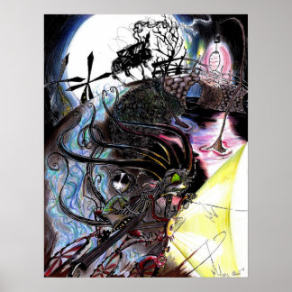 Póster Ghostly Chase en la Avenida Lantern