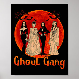 Póster Ghoul Gang Horror Gótico Queens Halloween Bride Di