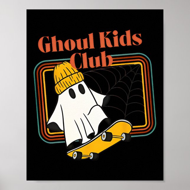Póster Ghoul Kids Club Skater Halloween Guay Ghost Skateb (Frente)