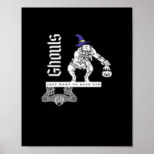 Póster Ghouls Solo Para Divertirse De Las Graciosas Guías