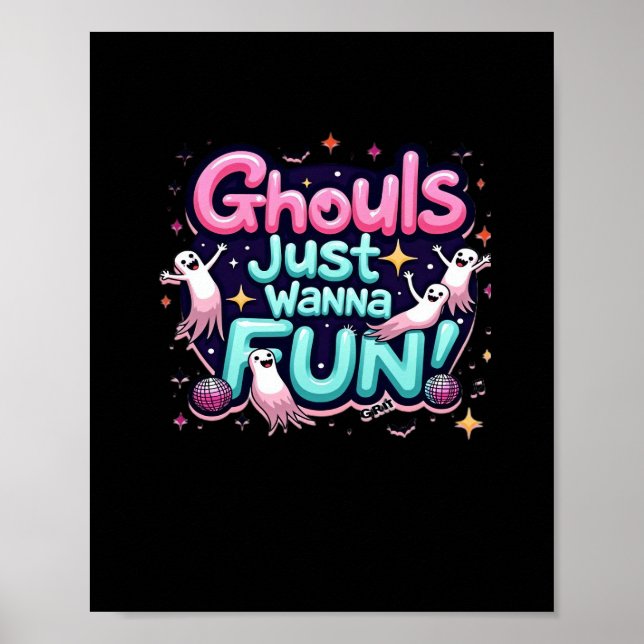 Póster Ghouls solo quiere divertirse con Halloween Disco  (Frente)