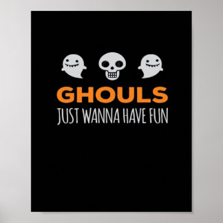 Póster Ghouls solo quiere divertirse estético de otoño