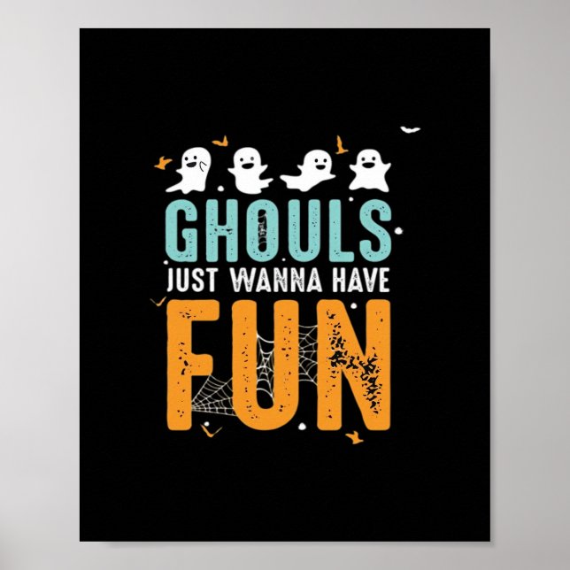 Póster Ghouls solo quieren divertirse con disfraces diver (Frente)
