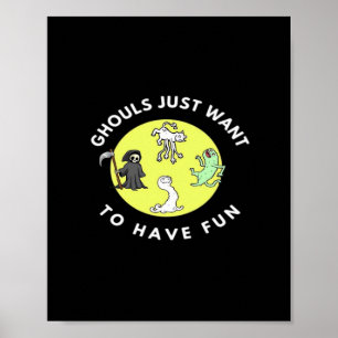 Póster Ghous Solo Para Divertirse De La Frase Gráfica De