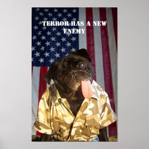 Póster GI Yogi Luchando contra la guerra del terror