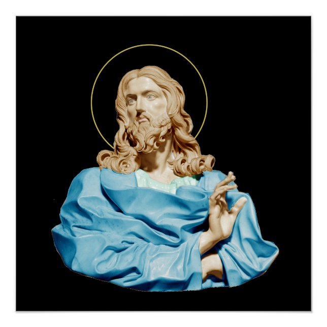 Póster Gian Lorenzo Bernini Busto de Cristo 1679 (Anverso)