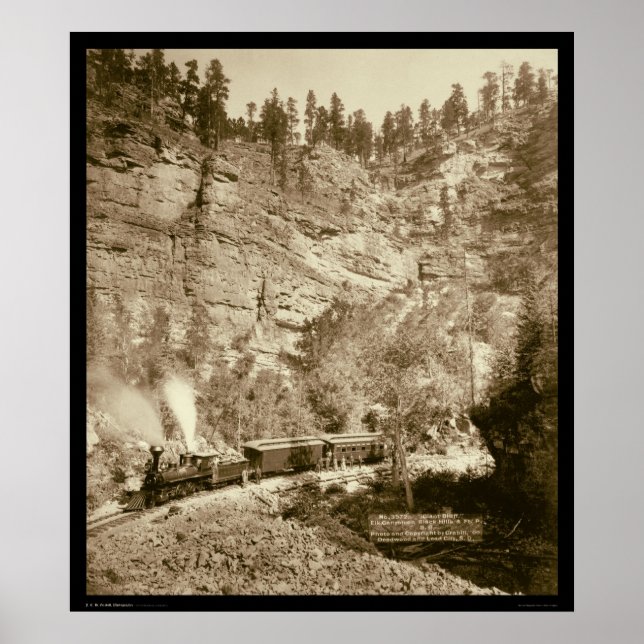 Póster Giant Bluff Train Black Hills SD 1890 (Frente)