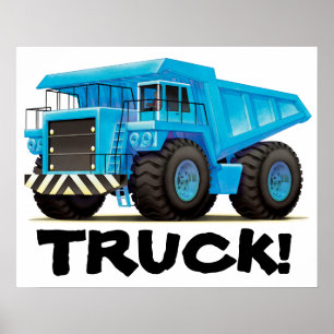 Póster Giant Kids Custom Construction Dumper Truck Poster