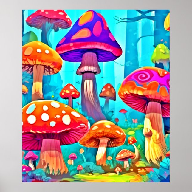 Póster Giant Mushroom Personalizado Art (Frente)
