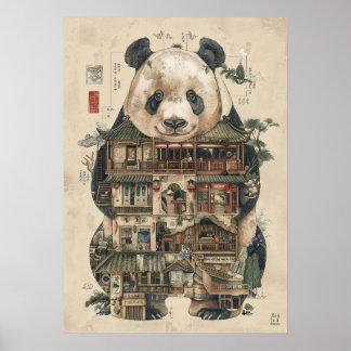 Póster Giant Panda Anatomy Poster | Ciencia Educativa I