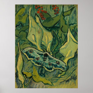 Póster Giant Peacock Moth Vincent van Gogh 1889