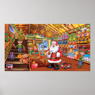 Póster Giant poster, Santa's Workshop christmas fun magic
