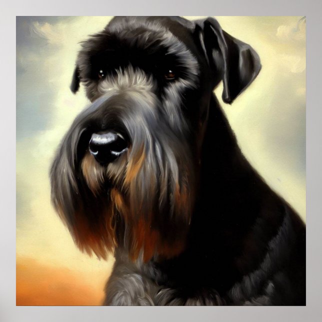 Póster Giant Schnauzer Dog (Frente)