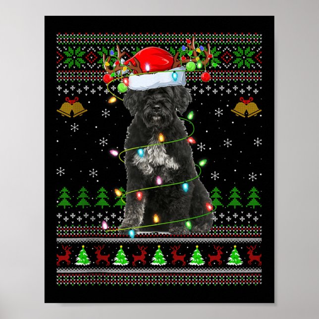 Póster Giant Schnauzer Dog Ugly Christmas Sweaters Holida (Frente)