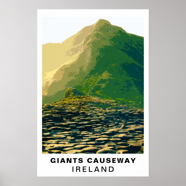 Póster Giant's Causeway Ireland Vintage Travel Art (Frente)