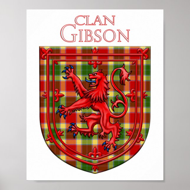 Póster Gibson Tartan Scottish Plaid Lion Rampant (Frente)
