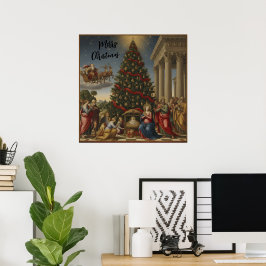 Póster Giclée Renaissance Nativity Christmas Poster Art