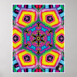 Póster Giddy Kinetic Collage Kaleidoscope Poster