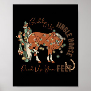 Póster Giddy Up Jingle Horse Ck Up Your Feed Western Chri