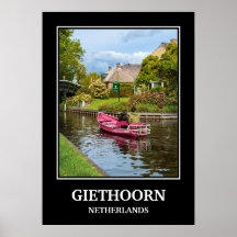 GIETHOORN EL AFICHE DE VIAJE DE PAÍSES BAJOS