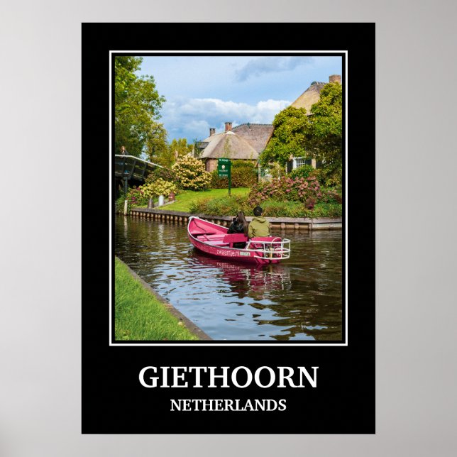 PÓSTER GIETHOORN EL AFICHE DE VIAJE DE PAÍSES BAJOS (Frente)