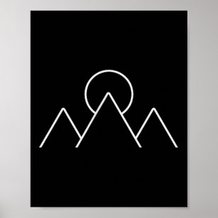 Póster Gif Geométrico Minimalsimus de Senderismo en Monta