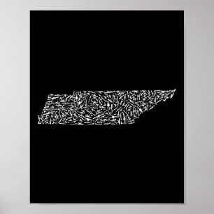 Póster Gif gráfico de Tennessee América angustiado arma T