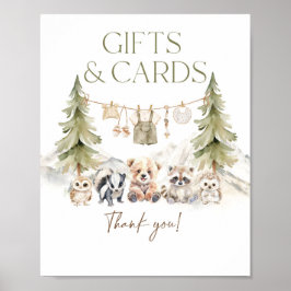 Póster Gift and Card Woodland Adventure Boy Baby Shower