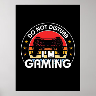 Póster Gift de jugador Estoy Jugando No Molestar