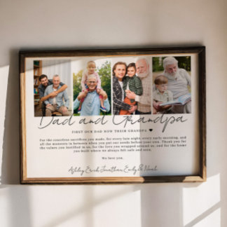 Póster Gift for Dad And Grandpa from Kids and Grandkids