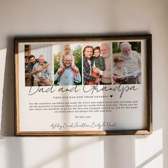 Póster Gift for Dad And Grandpa from Kids and Grandkids (Subido por el creador)