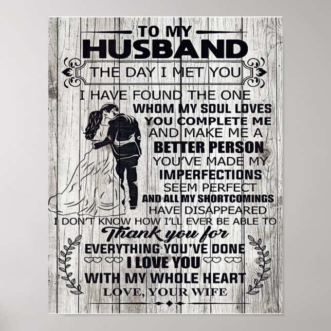Póster Gift For Husband | To My Husband Best Gift (Frente)