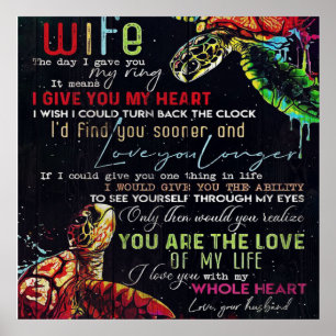 Póster Gift For My Wife Letter For Your Wife