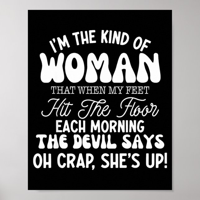 Póster Gift For Women Motivational Quote Confident Woman  (Frente)
