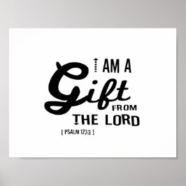 Póster Gift from the Lord, Black Font