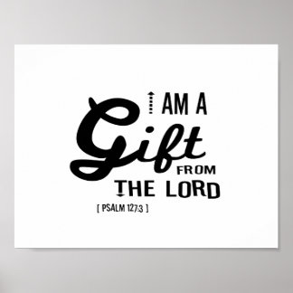 Póster Gift from the Lord, Black Font