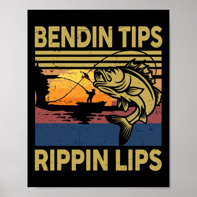 Póster Gift Men Bendin Tips Rippin Lips Pescador B D (Frente)