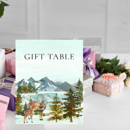 Póster Gift Table Adventure Rustic Deer Baby Shower